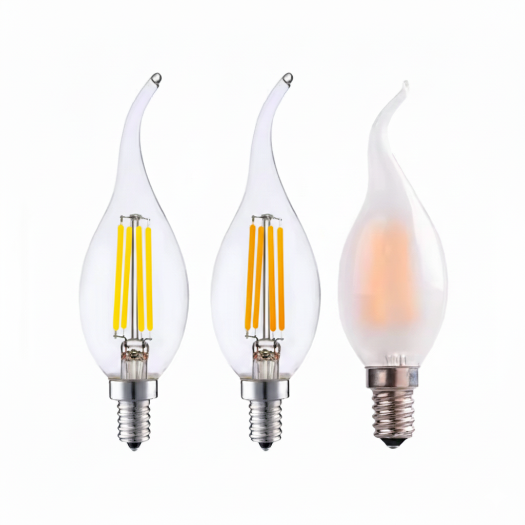 Filament candle with tail 4W